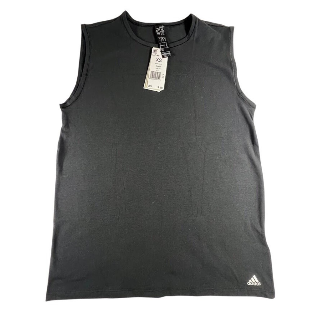 Adidas Black Sleeveless Tank Top Gender Fluid Athletic Gym Workout‎ XS